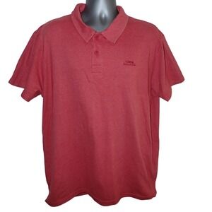 Weird Fish Polo Shirt Mens 2XL Short Sleeve‎ Red Embroidered Casual